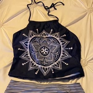 Medium new navy tankini